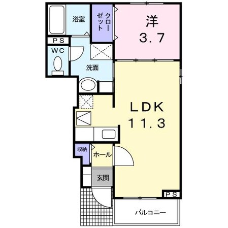 ヴェストBの物件間取画像